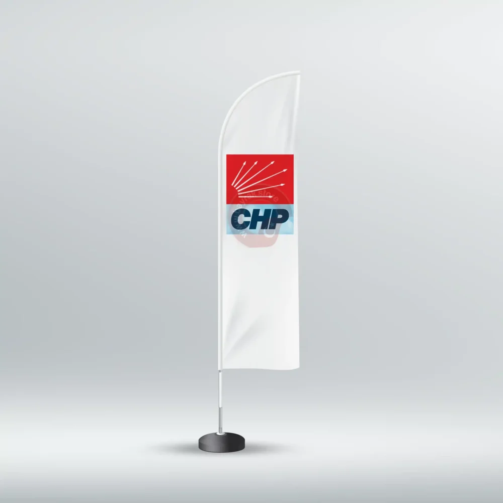 Chp Yelken Bayrak Beyaz (75×300)